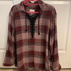 Lace Up Flannel